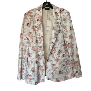 NWT Vici Floral Blazer White Pink size Medium